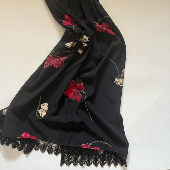 Vintage Carol Anderson Black Floral Two Piece Dress & Jacket set size medium - Picture 7 of 8